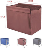 350-400L Large Capacity Commercial Laundry Cart Replacement Bags, Laundry Cart Oxford Cloth Liner Bag, Removable Waterproof Bag(C,80 * 52 * 67cm)
