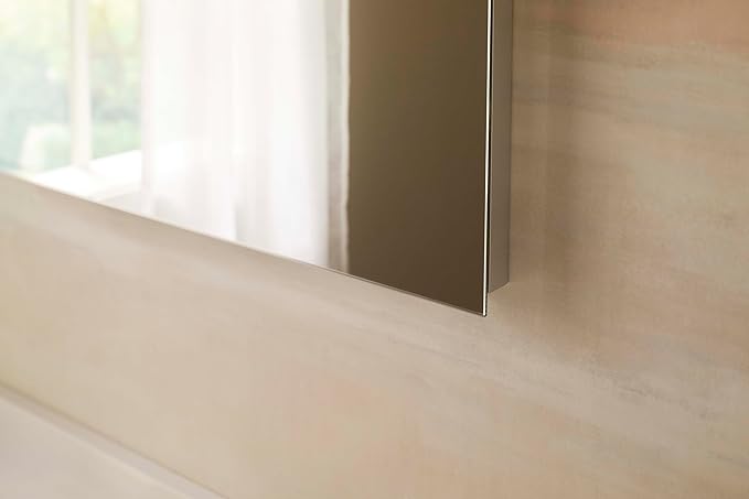 Kohler 56552-NA Embark Premium XL Mirrored Medicine Cabinets for Bathroom, Deep Rectangular Storage with Adjustable Shelves and Mirrored Doors, 25 in. W x 36 in. H