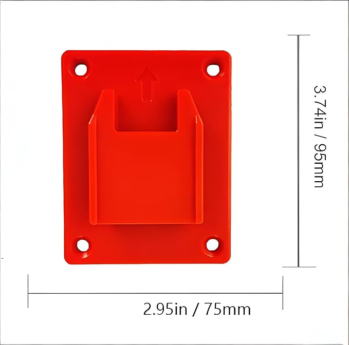 10PC Battery Holder and Tool Holder for Milwaukee M18 18V Power Hanger wall Mount Organizer Storage Shelf with Screws