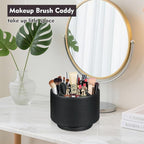 360°Rotatable TV Remote Control Holder with 4 Compartments, Bedside Table Remote Caddy, Desktop Storage Box, Office Desk Accessories, Art Supply Organizer for Controllers, Makeup Brush, Home Décor