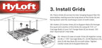 Ceiling Mounted Adjustable Shelf in White