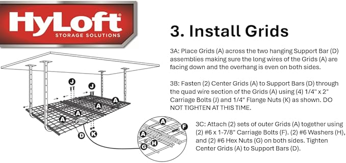 Ceiling Mounted Adjustable Shelf in White