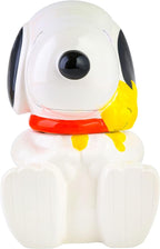Peanuts Classic Snoopy Cookie Jar, 10.7-Inch Ceramic Kitchen Storage Container, Cartoon Collectible Treat Jar for Cookies and Snacks