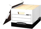 Bankers Box 12-Pack R-Kive Heavy Duty File Storage Boxes with Lids, FastFold Assembly, Letter/Legal, (00724)