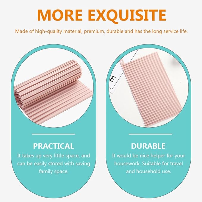 Small Folding Non-Slip Silicone Washing Board for Laundry, Soft Household Washboard with Drainage, Portable Handheld Laundry Scrub Board for Home Use