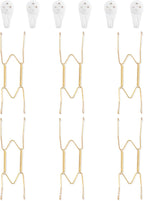Bilillo 6 Pack Plate Hangers for The Wall, Suitable for 8-10 inch Art Plate, Stainless Steel Invisible Heavy Duty Wire Plate Holder with Wall Hooks, Plate Hangers for Displaying Plates, Platter, Dish