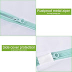 OTraki 2 Pack Extra Large Laundry Mesh Bag 43 x 35 Inch Mesh Laundry Bag Zippered Big Net Bag for Blanket Sweater Coat Bedding Sheet in Home Dorm Hotel Don't Drying, Melting 140-176℉, White