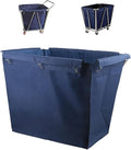 400L Commercial Laundry Cart Replacement Liner Bags,Removable Waterproof Liner for Cleaning/Utility Cart (Blue B)