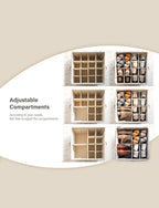 StorageWorks Shoe Organizer for Closet, Fits up to 16 Pairs, Shoe Cubby Storage Containers with Adjustable Dividers and Clear Cover, Taupe | Fits up to 16 Pairs, Clear Cover