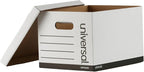 Universal Economy Storage Box, Lift-Off Lid, Letter/Legal, White, Case of 12 (95223)