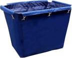 Rolling Laundry Cart with Waterproof Liner Bag, Removable Thick Oxford Cloth Storage Bags for Commercial and Home Use