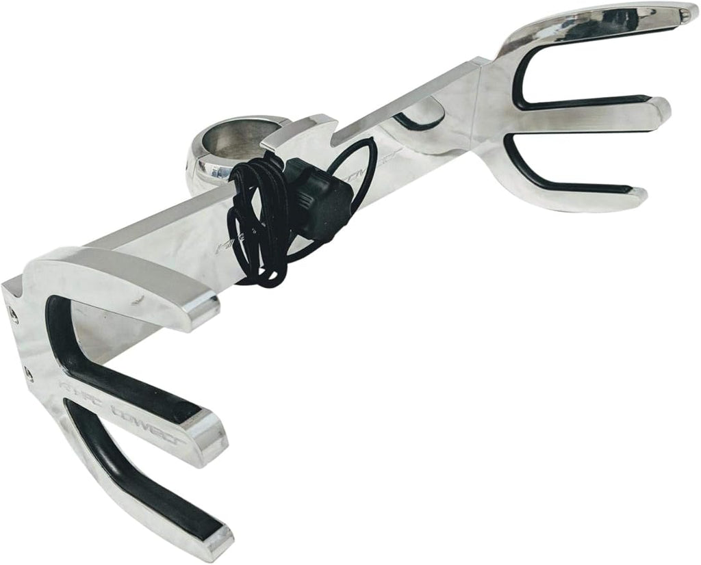 Quick Release Water Ski/Slalom Ski Wakeboard Tower Rack, Polished 6061 Aluminum, Clamp Sizes 1 1/4,1 1/2,1 5/8,1 3/4,1 7/8,2,2 1/4,2 3/8,2 1/2,2 7/8,3"