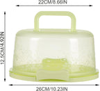 Cake Carrier with Lid and Handle, Round Cake Containers for 10 inch Cakes, Cupcake Holder, Dustproof, Portable Cupcakes Transport Container for Cakes Pie Muffin Pizza Desserts