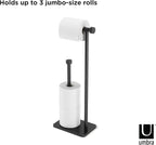 Umbra Cappa Toilet Paper Holder & Reserve, Black