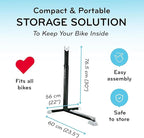 Bike Nook Stand & Vertical Storage Rack - 4 Pack with connectors- The Original Vertical Bicycle Floor Stand for Garage Storage and Indoor and Outdoor use, No Drilling Required