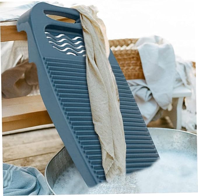 Laundry Liners Large Plastics Washboards Hand Washing Board Household Laundry Board, Manual Home Anti-Slip Portable Rectangle Washboard Scrubboards Clothes Cleaning Tools Dark Blue