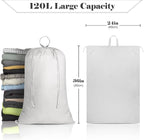 Laundry Bag, Extra Large Travel Laundry Bags with Handles & Drawstring Closure, 24"x 36" Dirty Clothes Storage Bag, Basket Hamper Liner, Organizer Sack for Laundry Room, Camping, Grey