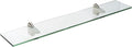 Spancraft Glass F-8x48-Brushed Steel Falcon Glass Shelf, Brushed Steel, 8" x 48"