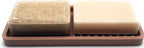 Happitasa Silicone Kitchen Sink Organizer Tray, Sponge Holder and Countertop Protector | Bathroom and Kitchen Soap Dish and Dispenser Tray (Mocha, 9"x3.5", 5.6 Ounces)