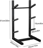 Snowboard Storage Rack,Floor-Standing ski Storage Rack, Home Gym Storage Rack, Sample Board Display Rack, Exercise mat Storage Rack (Black 25x25x51 cm/10x10x20 in)