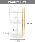 360 Rotating Makeup Organizer,3 Tier Large Capacity Make Up Organizers and Storage,Skincare Perfume Vanity Organizers,Bathroom Cosmetics Storage Organizer Countertop (Clear-3 Tier)