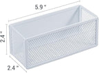 MyGift White Wire Mesh Magnetic Storage Baskets, Whiteboard Accessories, Classroom and Office Supply Organizer, Set of 3