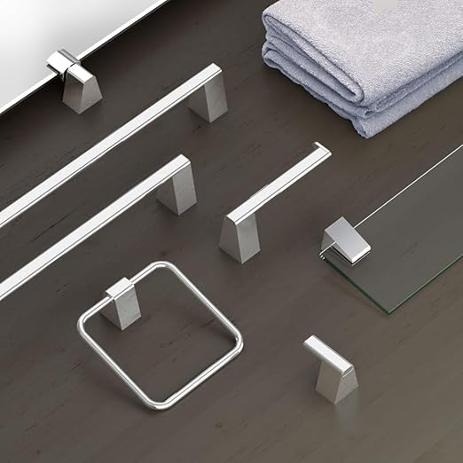 Gatco 5656 A-Line Glass Shelf, Chrome