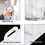 2pcs Cup Holder Wall-Mounted Mug Hook Coffee Cups Holder no Drilling Coffee Mug Rack with 4 Cup Holders Rack for Kitchen/Living Room/Office (White)