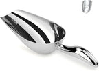 12 Oz 304 Stainless Steel Ice Scoop for Freezer & Ice Machine – Heavy Duty Metal Scooper, Dishwasher Safe, Multi-Purpose for Kitchen, Bar, Party, Wedding (Ice, Flour, Dry Goods)
