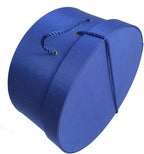 Sarah's Hat Boxes Classic Royal Hat Box – 8.75" x 4.5" (Dia. x Ht.) Handmade in USA – Odorless Non-Toxic Adhesive, Cording Handle – Premium Storage for Hats & Accessories