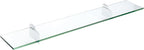 Spancraft Glass R-8x27-Chrome Raven Glass Shelf, 8" x 27", Chrome