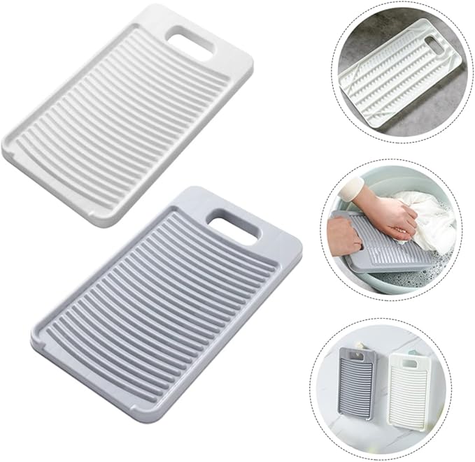 2Pcs Thicken Washboard Scrubbing Board for Household Laundry Durable Washing Board for Hand Washing Clothes and Fabrics Essential Washboards for Laundry Care