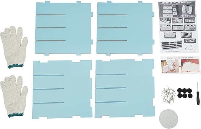 Paper Organizer for Desk, 12 Compartments Desktop Literature Organizer with Adjustable Shelves, File Sorter Mail Center, Stackable Paper Sorter Organizer for Home, Office, Classroom