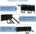 Ski Rack Wall Mount - Ski Holders for Wall Heavy Duty 10 Pairs of Snowboard Storage Indoor Holds Up to 300lbs for Garage Organization Home Shed