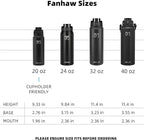 Fanhaw 32 oz Insulated Stainless Steel Water Bottle with Anti-Dust Chug Lid, Leakproof Vacuum Sports Bottle for Men & Women (Olive Green)