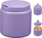 26oz Kids Jar for Hot Food, Insulated Vacuum Food Jar with Buckle Lid, Stainless Steel Wide Mouth Leak Proof Insulated Lunch Container for School Picnic Travel, Purple