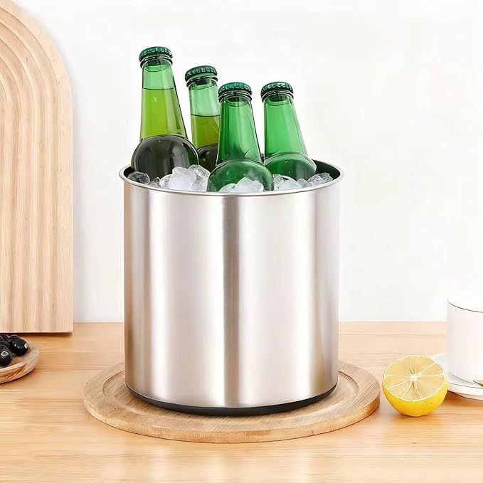 OKT Kitchen Utensil Holder,7.2″Large Stainless Steel Utensil Crock with Non Slip sillicone Bottom Design