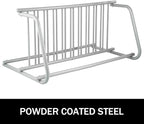 BestEquip 10 Holders Floor Bike Rack, 59" Length All-Steel Grid Bike Rack, 10-Bike Capacity Dual-Side Storage Stand for Garages Streets Yards Bike Events