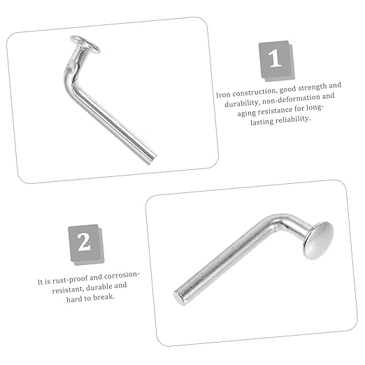 HEALLILY 200 Pcs Pallet Rack Drop Pin Safety Bolts for Warehouse Shelving Heavy Duty Iron Beam Locker Clips 1.65 X 0.66 X 0.86 Inches Silver
