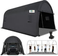 COBIZI Carport 12x20 FT Heavy Duty Portable Garage Storage Shelter Shed with All-Steel Metal Frame & Vents, Round Style Outdoor Storage Shed for Car, Truck, Boat, Patio Furniture Anti-Snow Waterproof