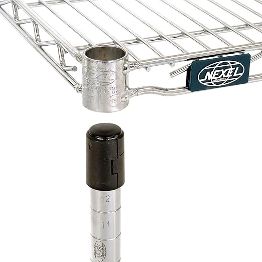 Nexel Commerical Wire Shelf Platform Dunnage Storage Rack, 24" x 36" x 14", Chrome