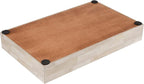 Handicrafts Home White 10x6 Bathroom Tray, Small Vanity Tray Handmade Rectangular Vanity Organizer for Bathroom Countertop, Perfume & Jewelry Tray,Guest Towel Holder, Decorative Napkin Holder