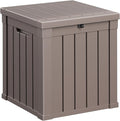 EasyUp 50 Gallon Deck Box Outdoor Storage Box for Patio Furniture,Outdoor Cushions,Garden Tools and Pool Supplies,Waterproof,Resin（Gray）