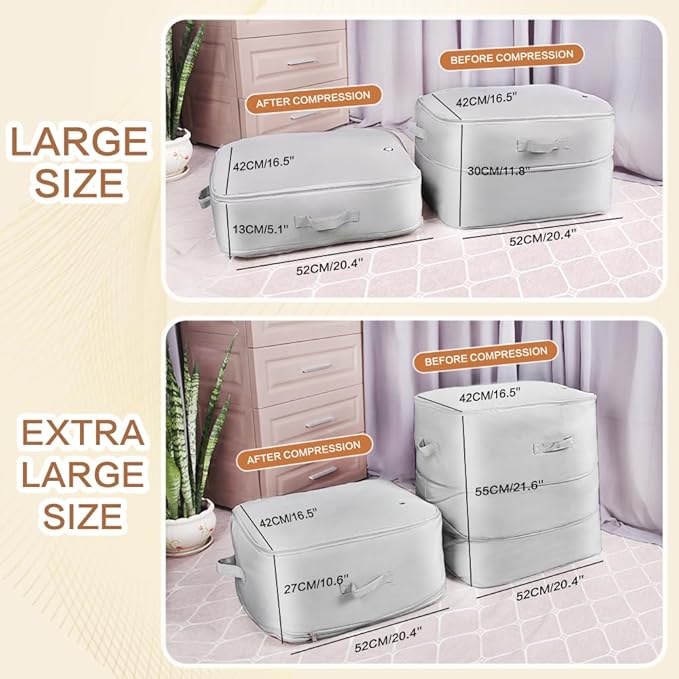 Space saver bag,for quilts, duvets or other fluffy clothing.Measures 21"L x 16.5"W x 11.2"H when unfolded and 21"L x 16.5"W x 4.8"H when compressed.Purple