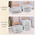 Space saver bag,for quilts, duvets or other fluffy clothing.Measures 21"L x 16.5"W x 11.2"H when unfolded and 21"L x 16.5"W x 4.8"H when compressed.Light Gray