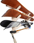 Grassracks Birch Wood Ski Rack - The Hallsteiner Series Horizontal Ski Wall Mount (2 or 3 Pairs of Skis, Birch)