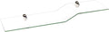 Spancraft Glass Sparrow6x18-Brushed Steel Sparrow Bent Glass Shelf, Brushed Steel Bracket, 6" x 18"