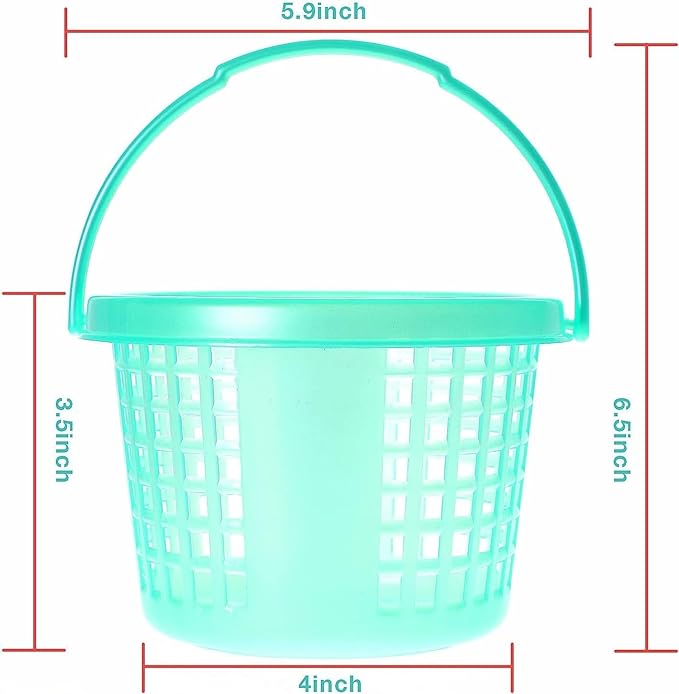 12pcs Easter Baskets Plastic Egg Baskets with Handles in 6 colors for Easter Hunting Spring Party Crafts Supplies Accessories Decorations Party Favors