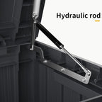 Outdoor Storage Box 180 Gallon Waterproof, Large Lockable Resin Deck Box Patio Storage Bin for Pool Accessories Cushion Furniture, Garden Tools, UV-Resistant Outside Delivery, Black