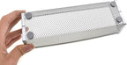 HAHIYO Stackable Mesh Tray Cup 9 x 3 x 2 inches Sturdy Container for Desk Drawer Organizer Collection for Home Office School kitchen Soft Foam Feet No Sharp Edges 2 Pack Silver